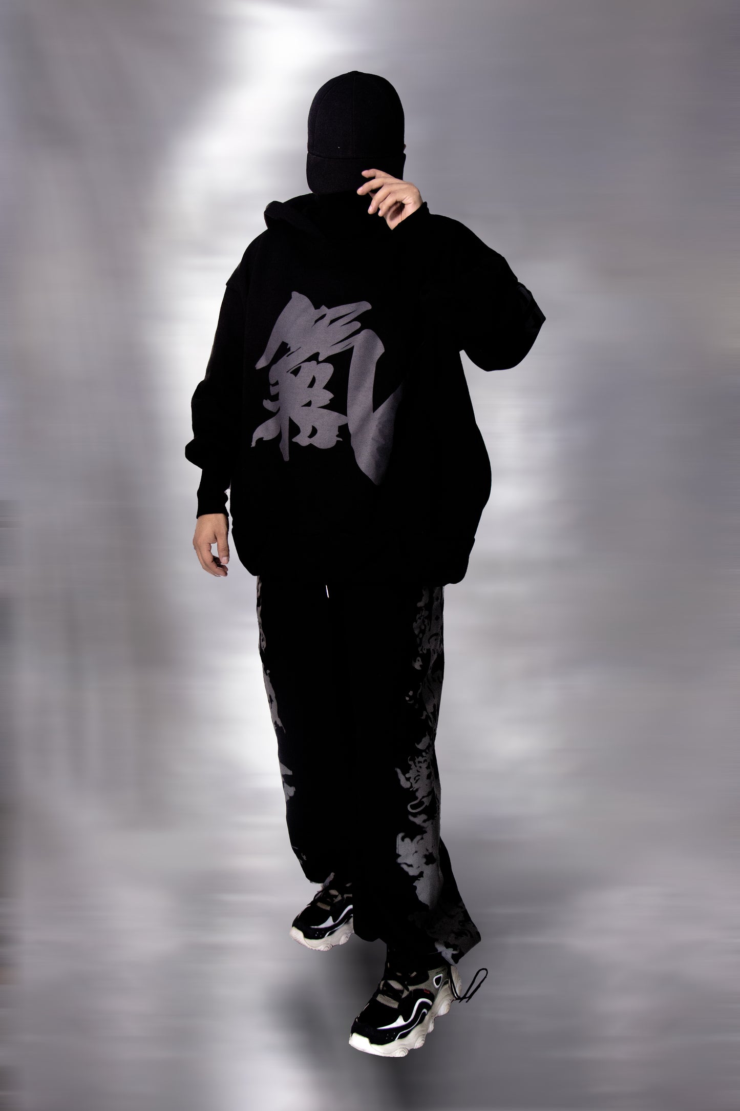 Hoodie Unisex Ying Yang Negro