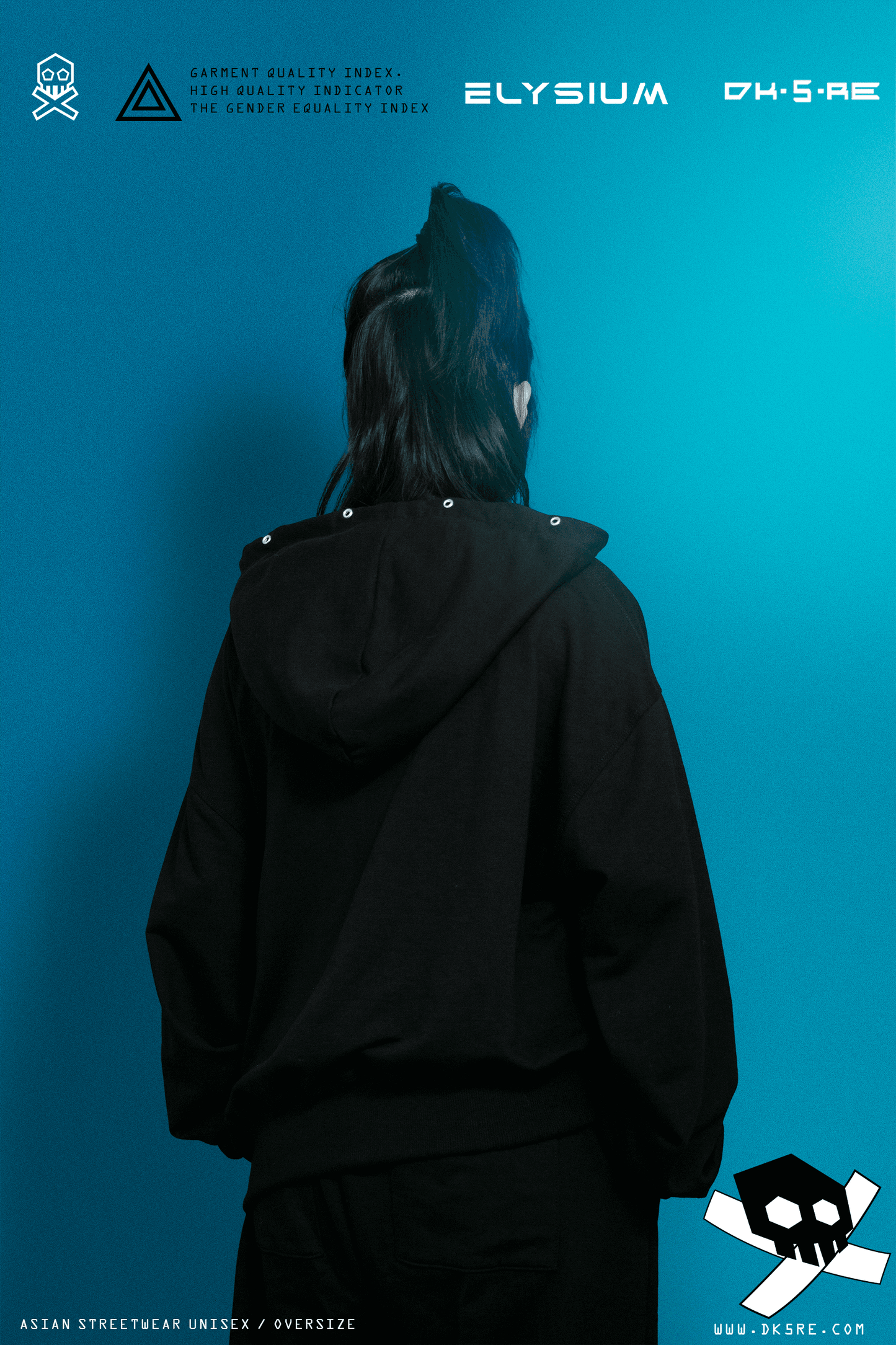 Hoodie asimetrico Elysium