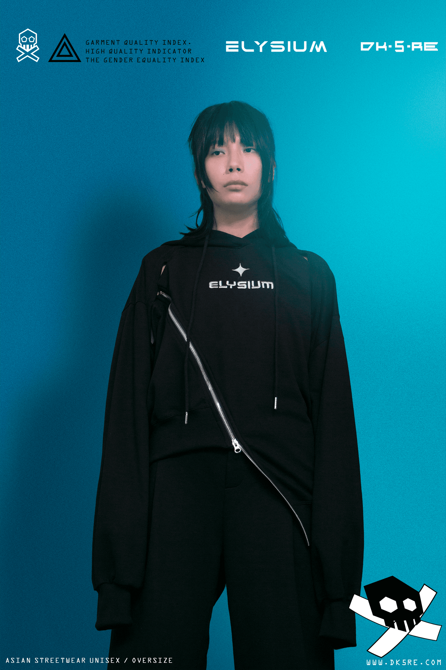 Hoodie asimetrico Elysium