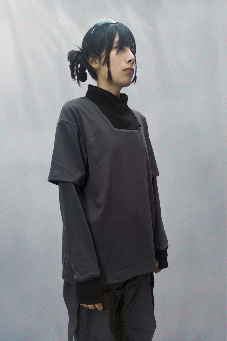 Polo doble manga "UNK42" plomo