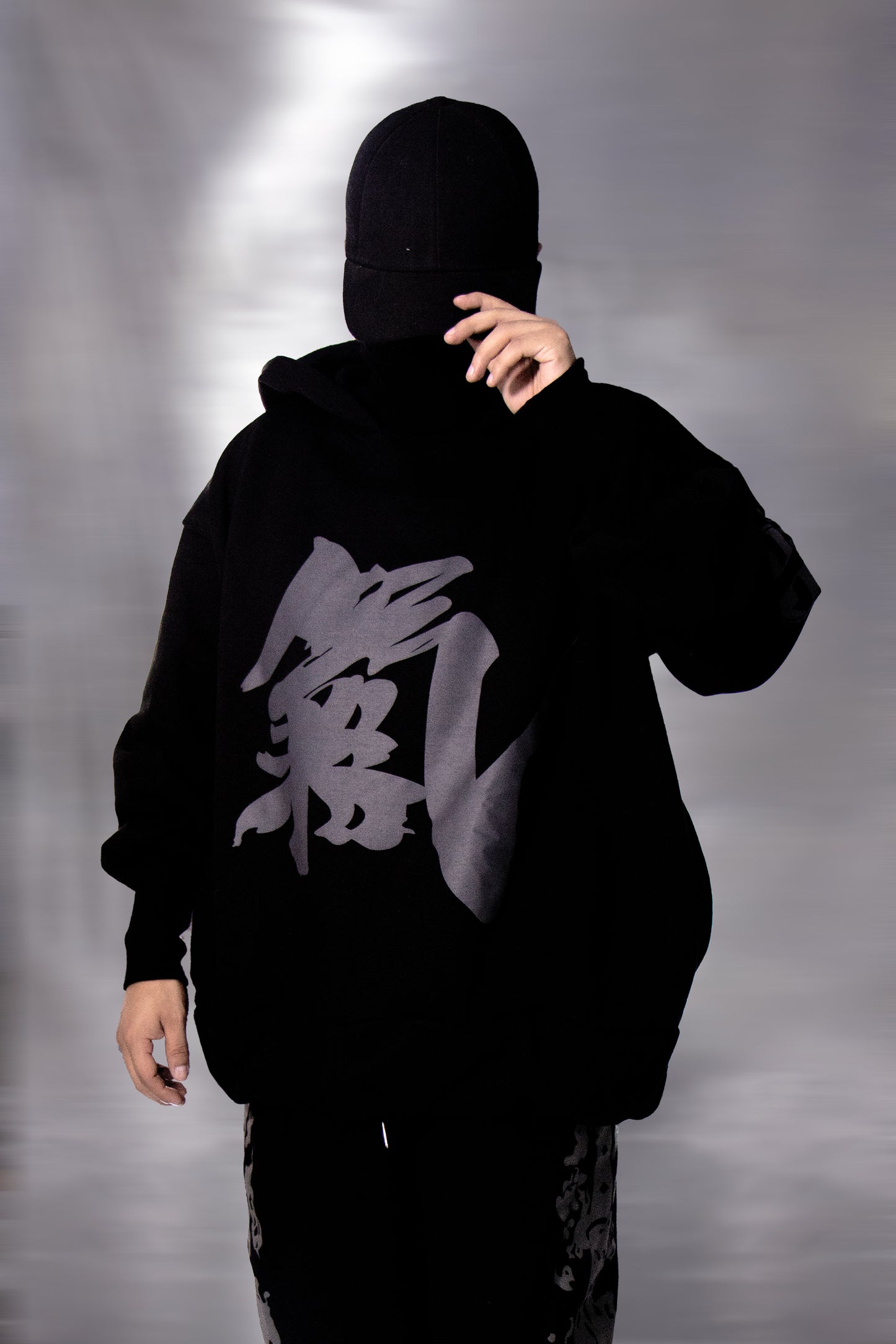 Hoodie Unisex Ying Yang Negro