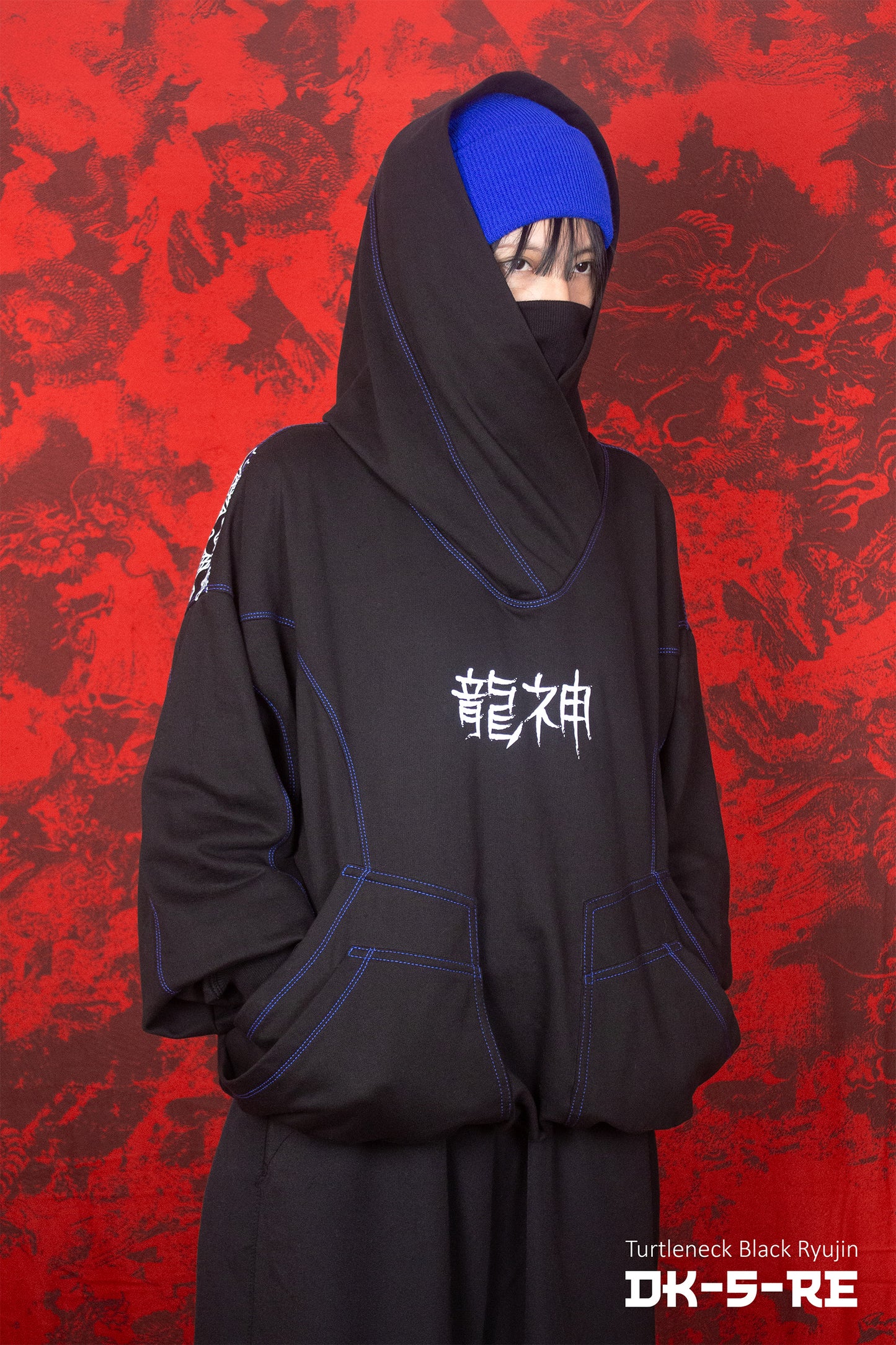 Hoodie turtleneck unisex "Ryujin ver Black" EDICION LIMITADA