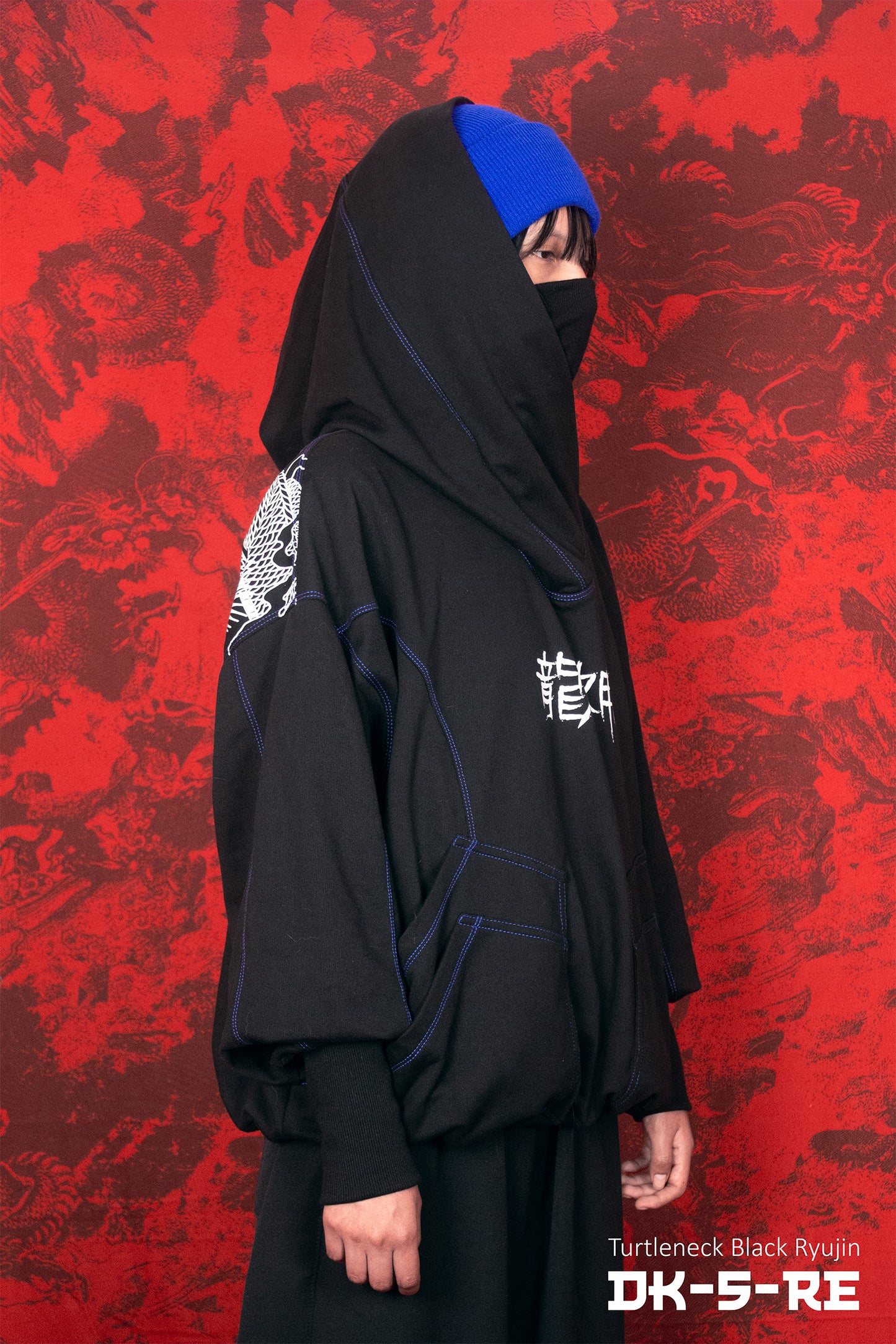Hoodie turtleneck unisex "Ryujin ver Black" EDICION LIMITADA