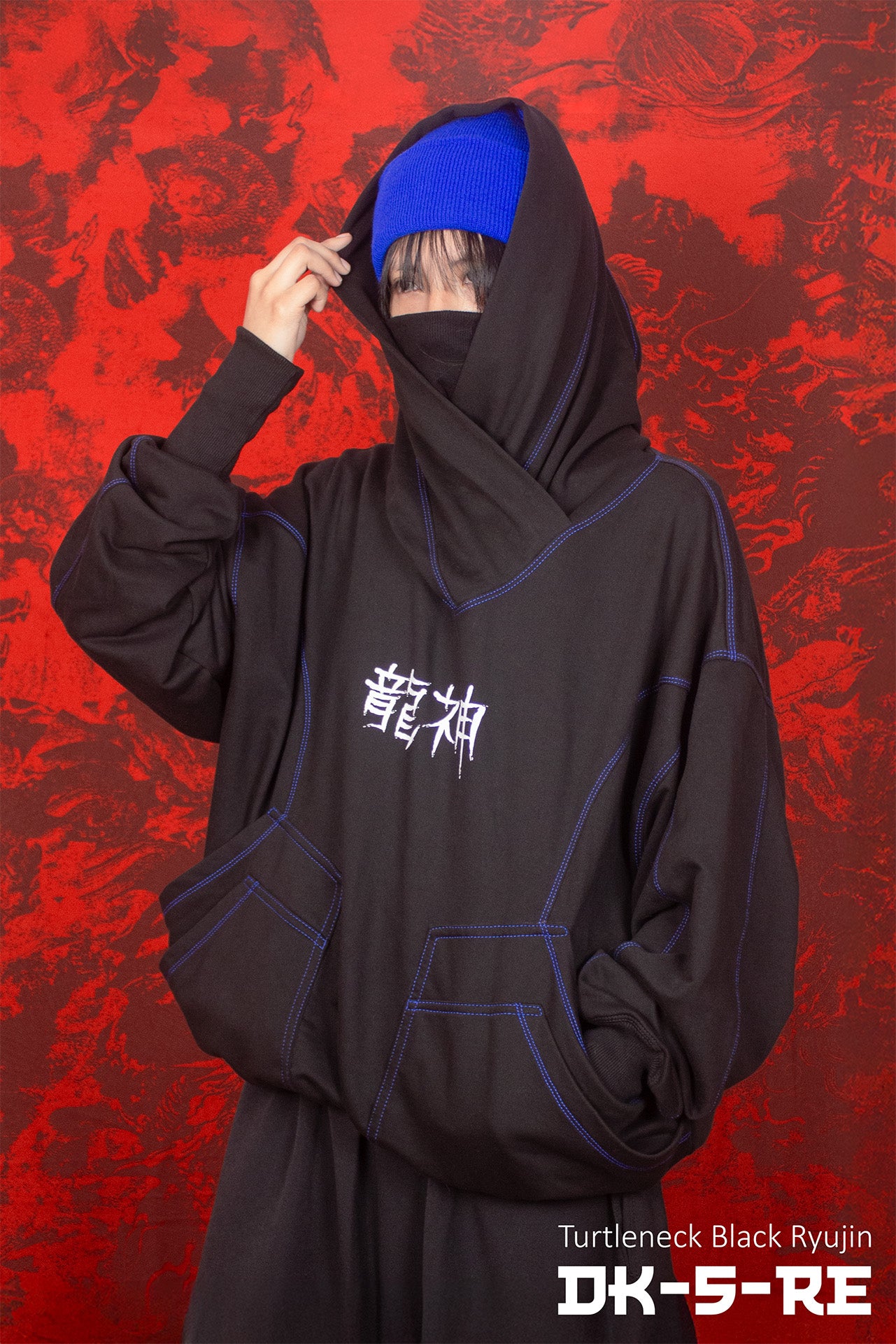 Hoodie turtleneck unisex "Ryujin ver Black" EDICION LIMITADA