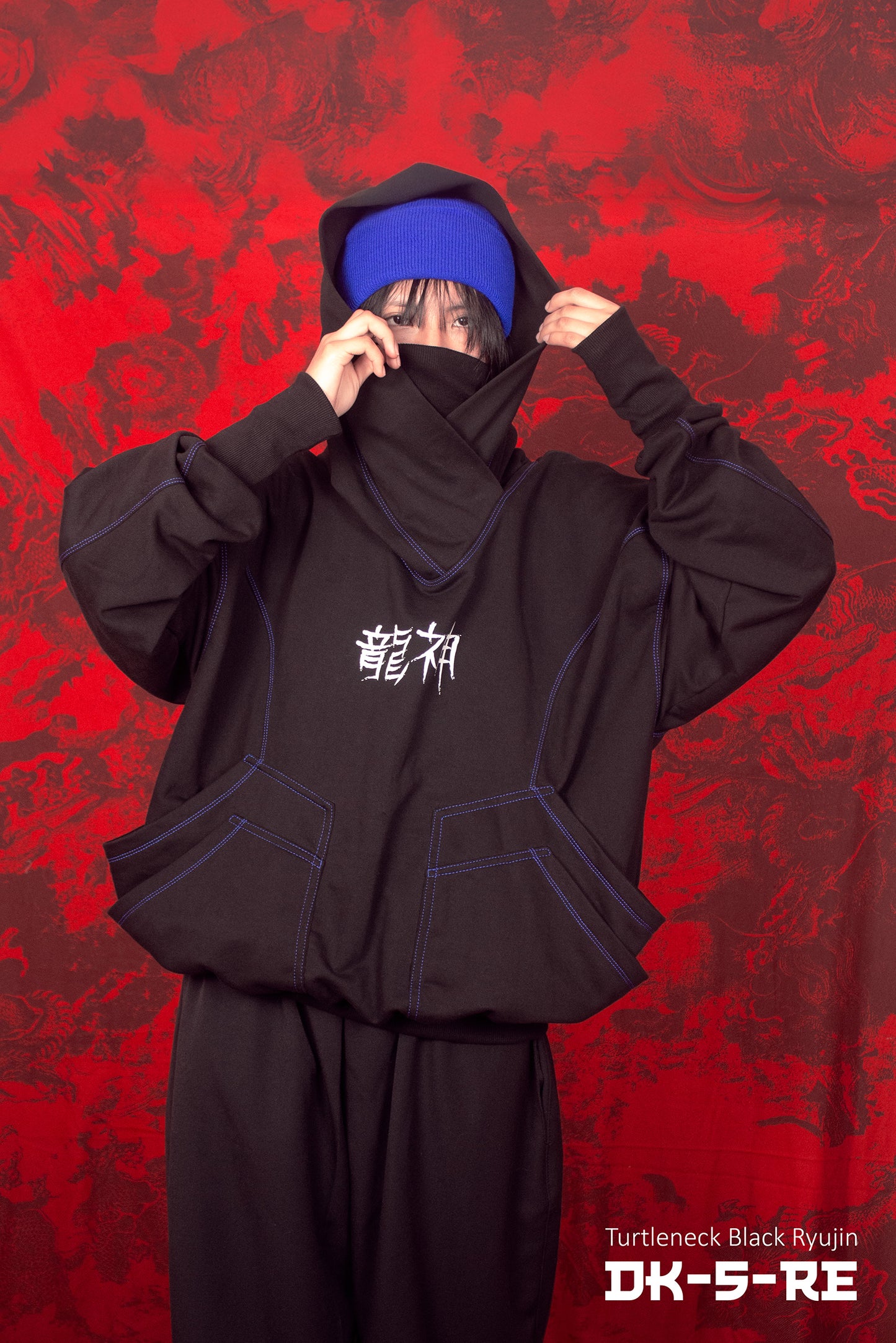 Hoodie turtleneck unisex "Ryujin ver Black" EDICION LIMITADA