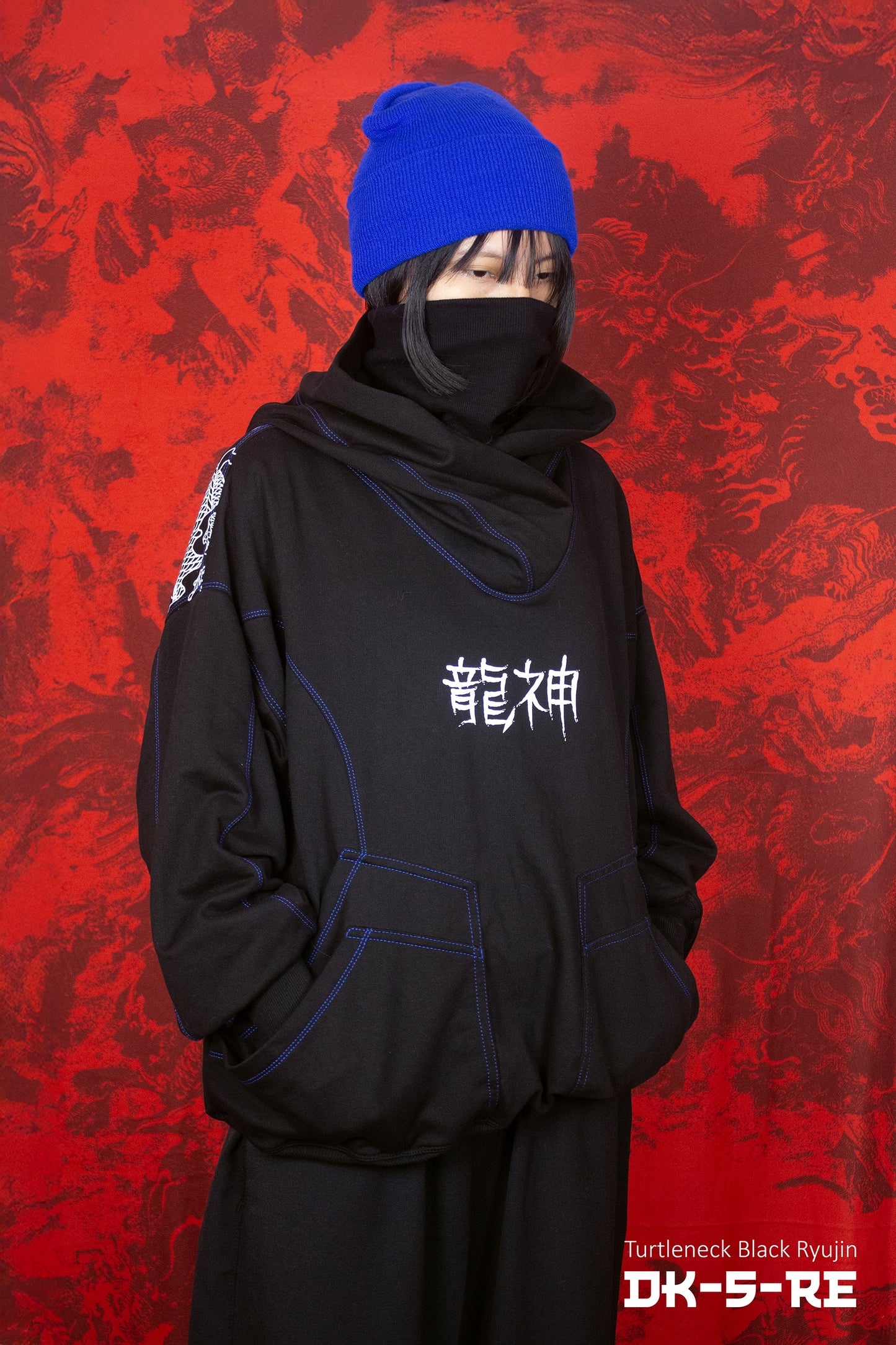 Hoodie turtleneck unisex "Ryujin ver Black" EDICION LIMITADA