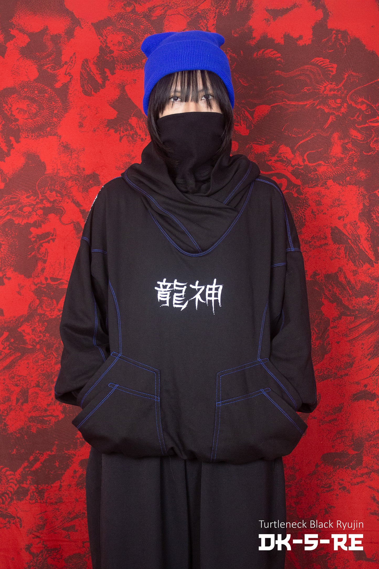 Hoodie turtleneck unisex "Ryujin ver Black" EDICION LIMITADA
