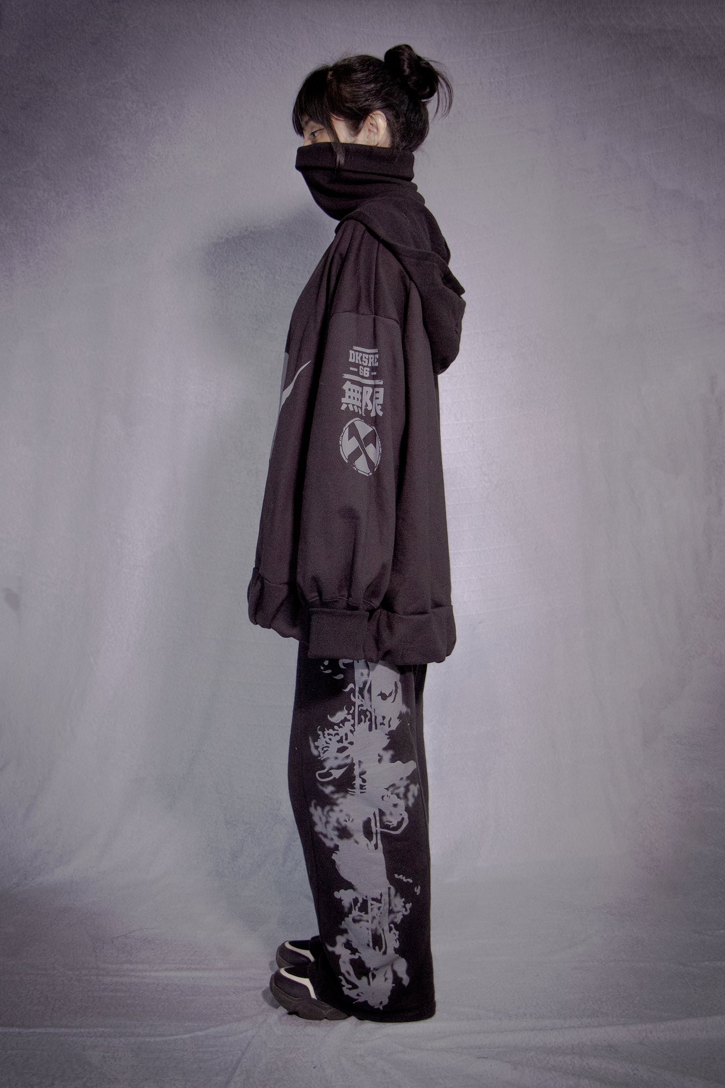 Hoodie Unisex Ying Yang Negro