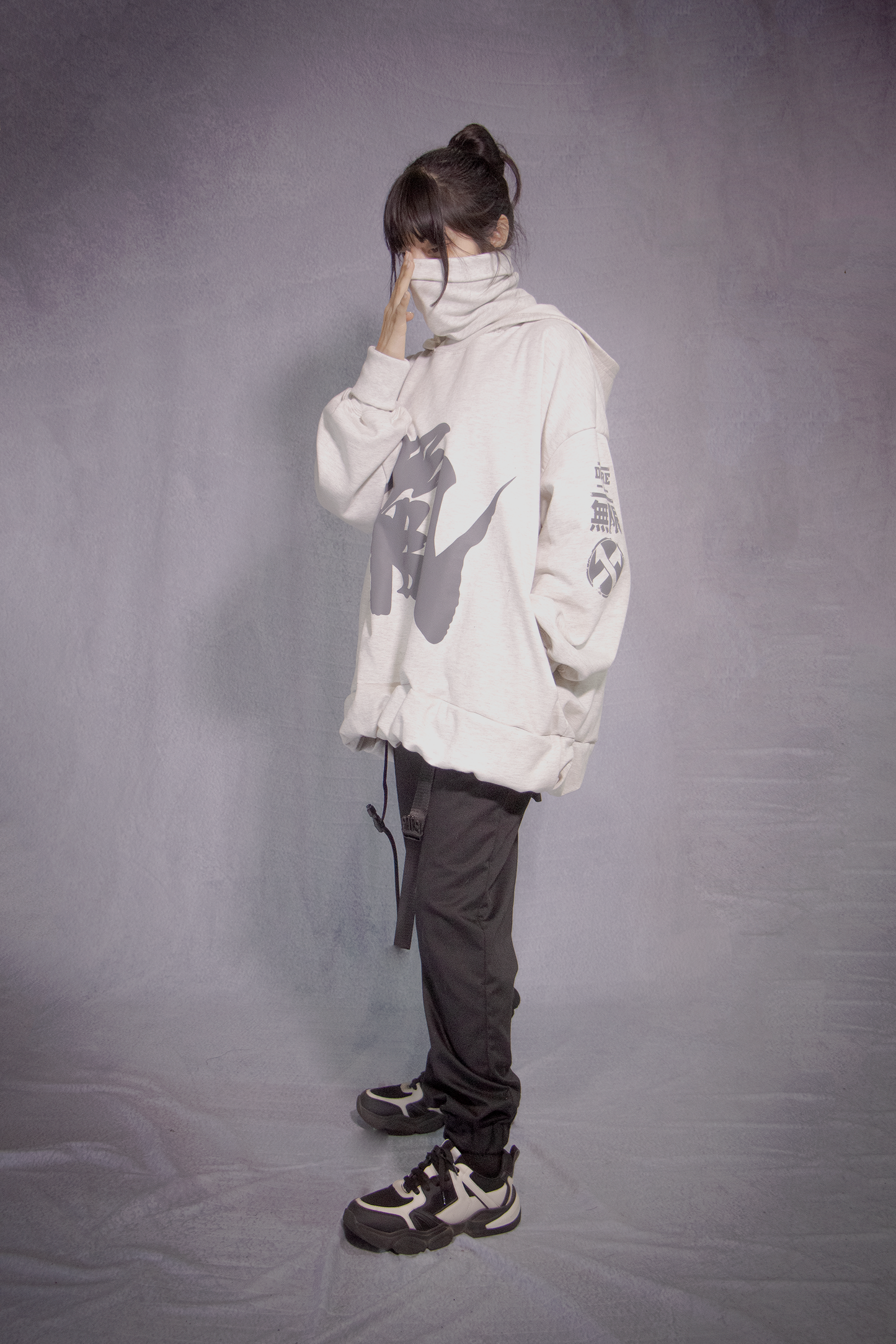 Hoodie Unisex Yinyang Melange