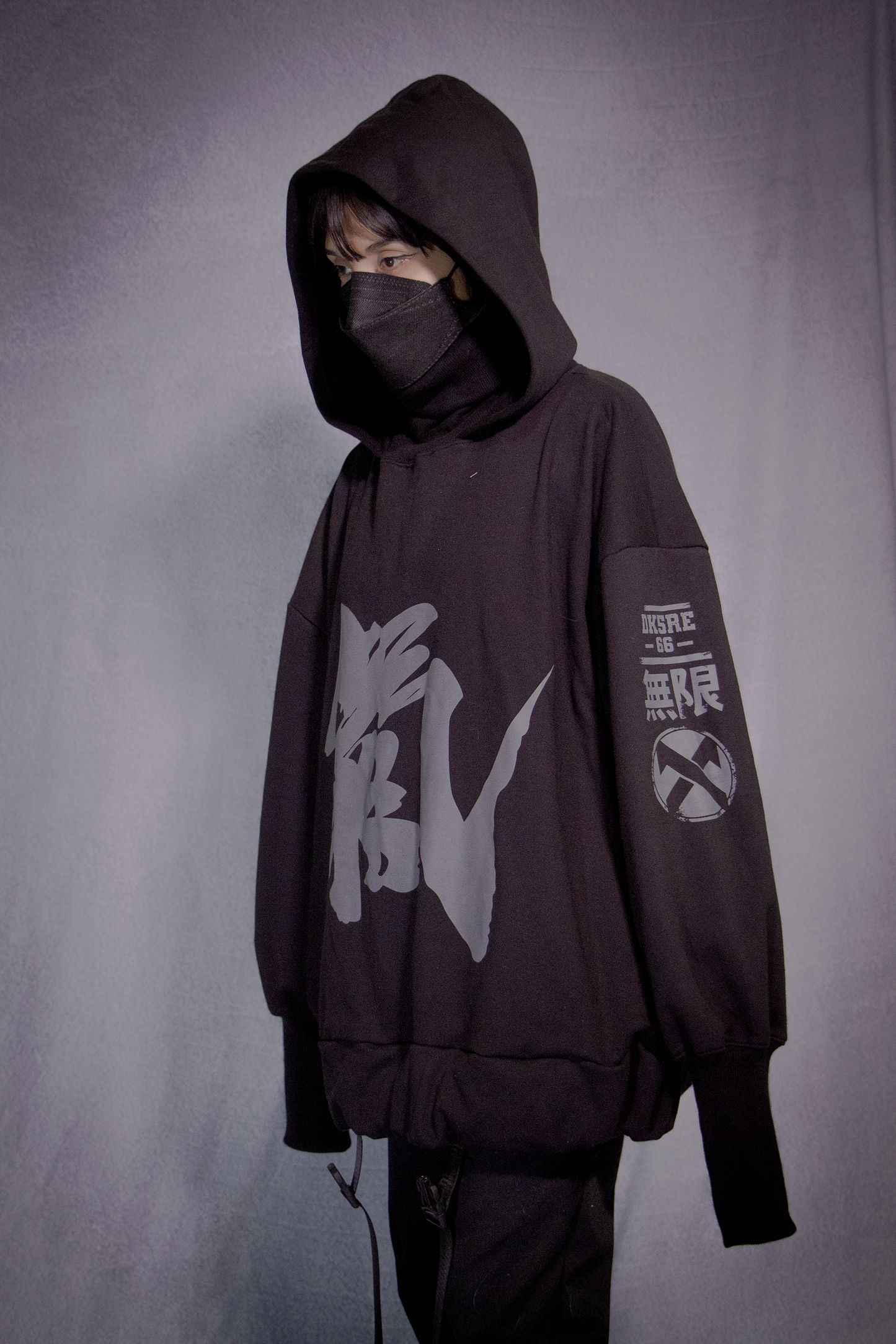 Hoodie Unisex Ying Yang Negro