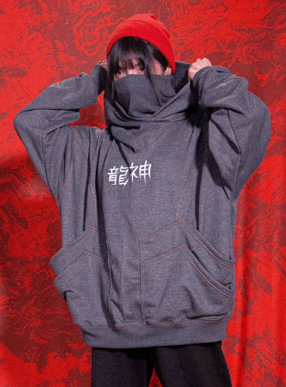 Turtleneck unisex hoodie "Ryujin"