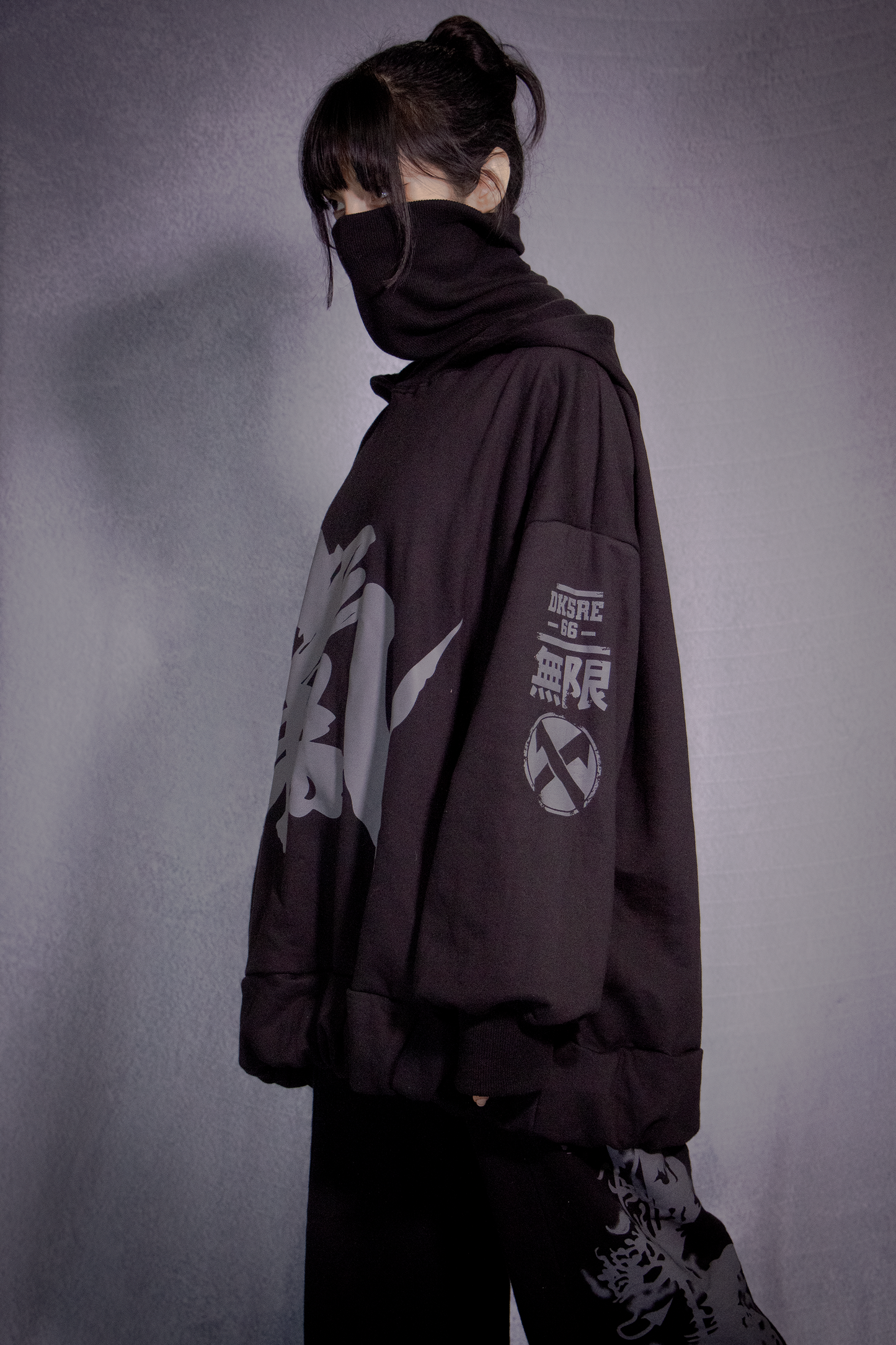 Hoodie Unisex Ying Yang Negro