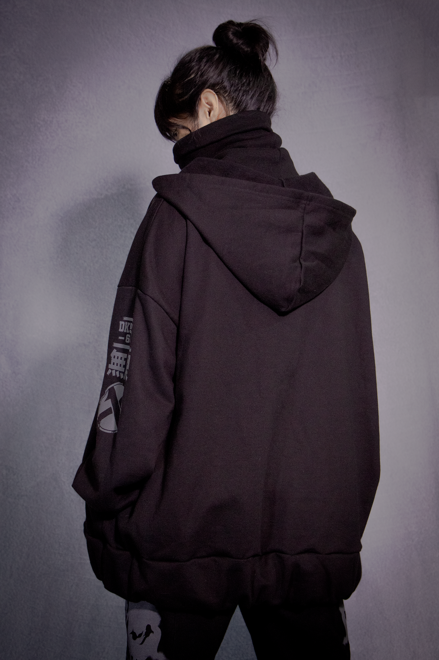 Hoodie Unisex Ying Yang Negro